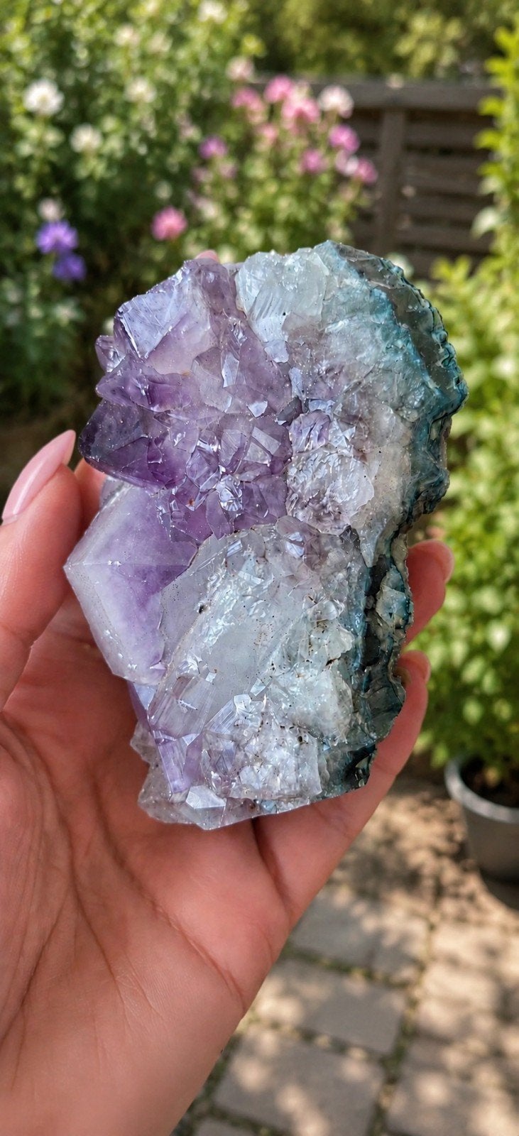 Prachtige Amethist Geode - Uniek Mineraal Stuk, Verzenden, Mineraal
