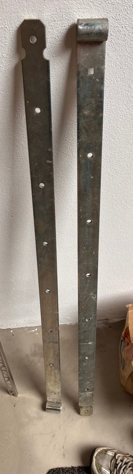 2 verzinkte duimhengen 100 cm voor poort of deur, Ophalen, Gebruikt, 50 tot 100 mm, Overige typen