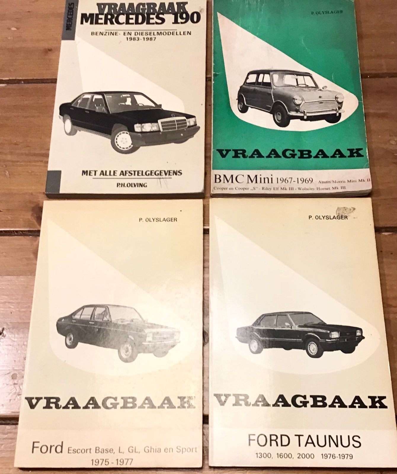 3 X VRAAGBAAK: BMC MINI, FORD ESCORT EN FORD TAUNUS, Ophalen of Verzenden