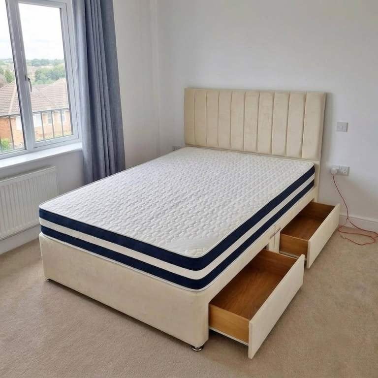 Tweepersoonsbed met matras 90x200 140x200 160x200 180x200, Ophalen of Verzenden, Nieuw, Tweepersoons, Divan