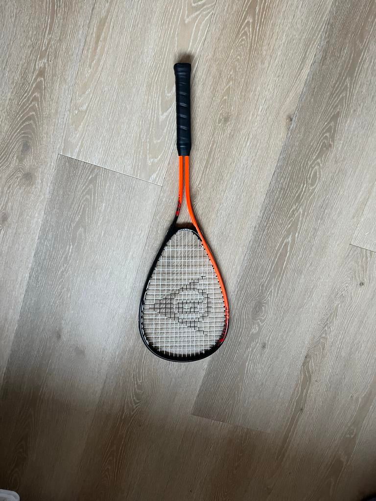 Dunlop Force Ti Squashracket - Oranje/Zwart, Sport en Fitness, Squash, Ophalen, Zo goed als nieuw, Racket
