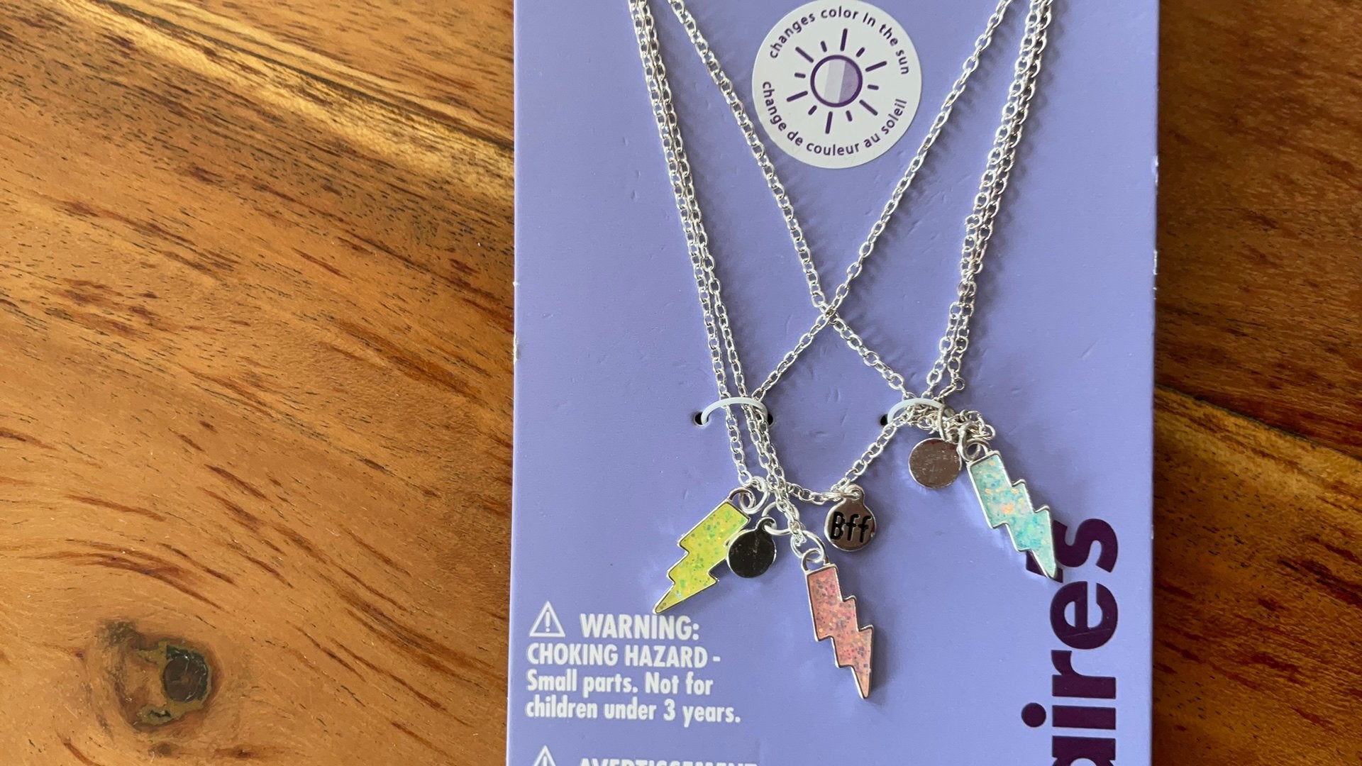 Claire's Best Friends Kettingen - Bliksem & BFF Hanger, Ophalen of Verzenden, Nieuw, Zilver, Ketting