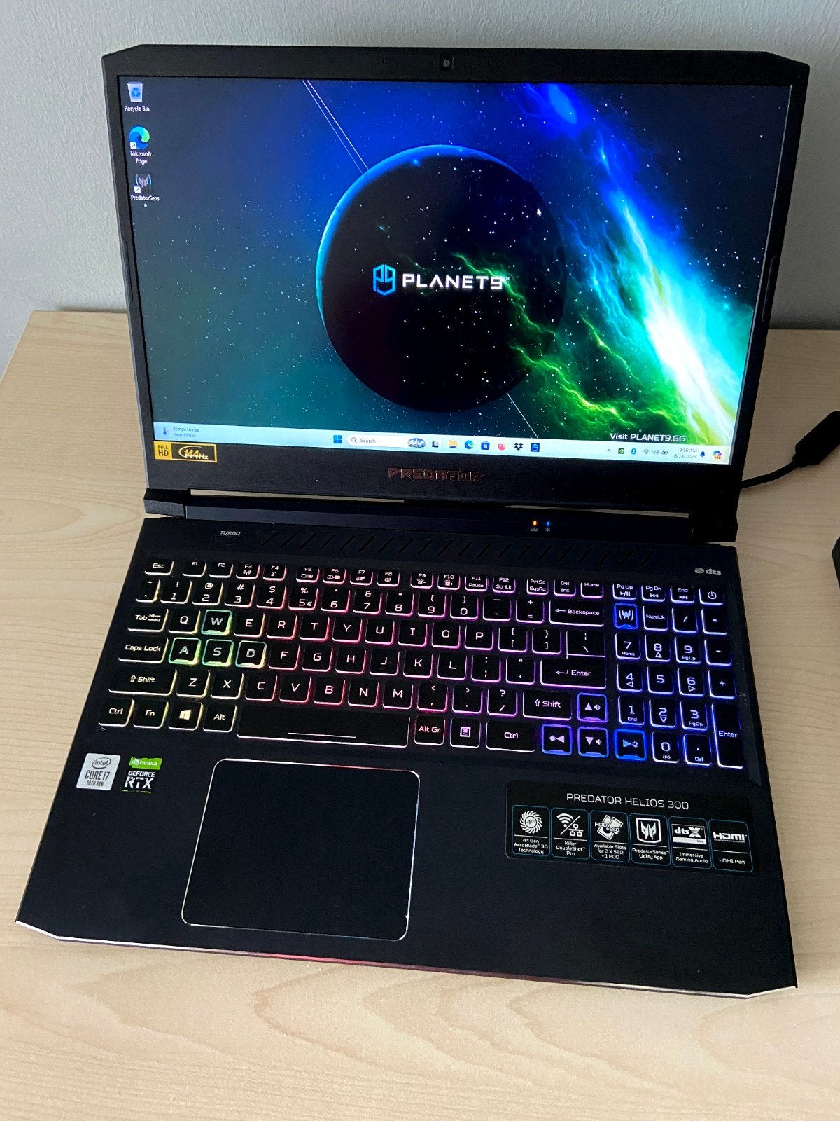 Acer Predator Helios 300 intel i7 10750h RTX 2070 Max-q, Ophalen, Met videokaart, Acer Predator, Gaming