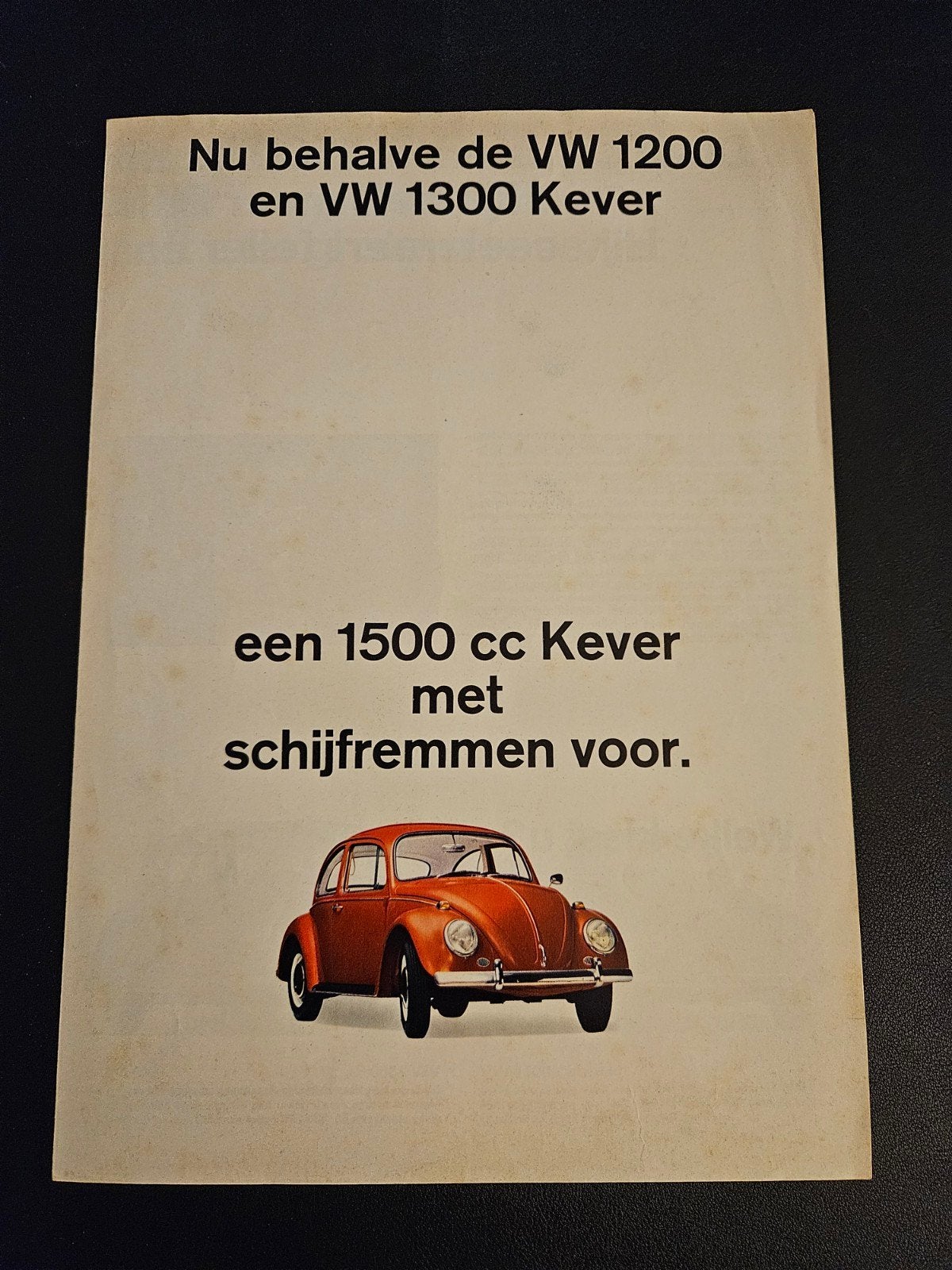 Brochure Volkswagen Kever & Karmann Ghia 1966, Boeken, Ophalen of Verzenden, Zo goed als nieuw, Volkswagen