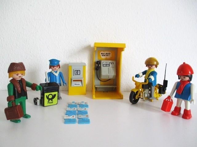 playmobil de post en telefooncel 3231 vintage, Ophalen of Verzenden, Gebruikt, Complete set