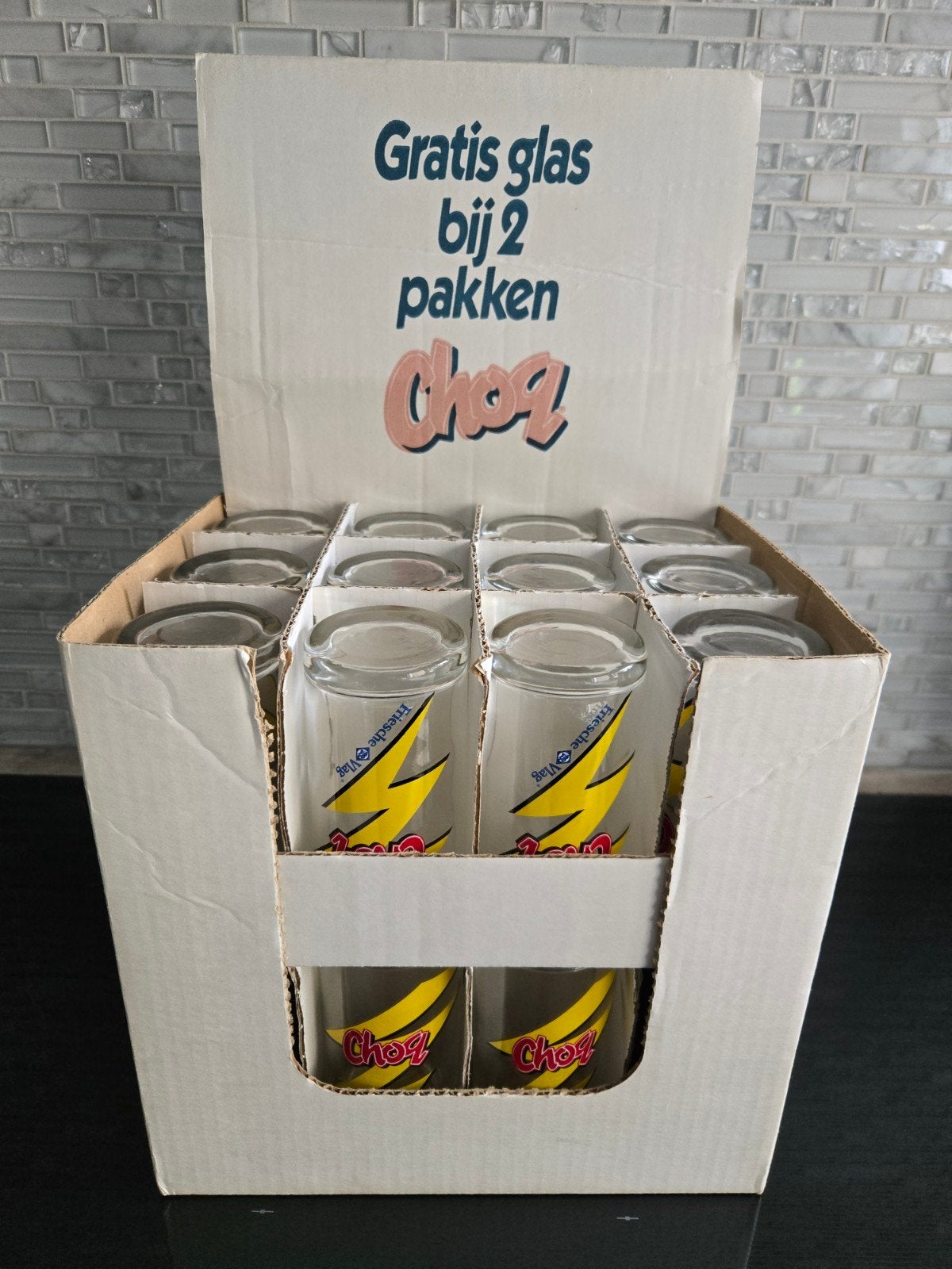 Vintage choq chocomel glazen, Ophalen, Overige typen