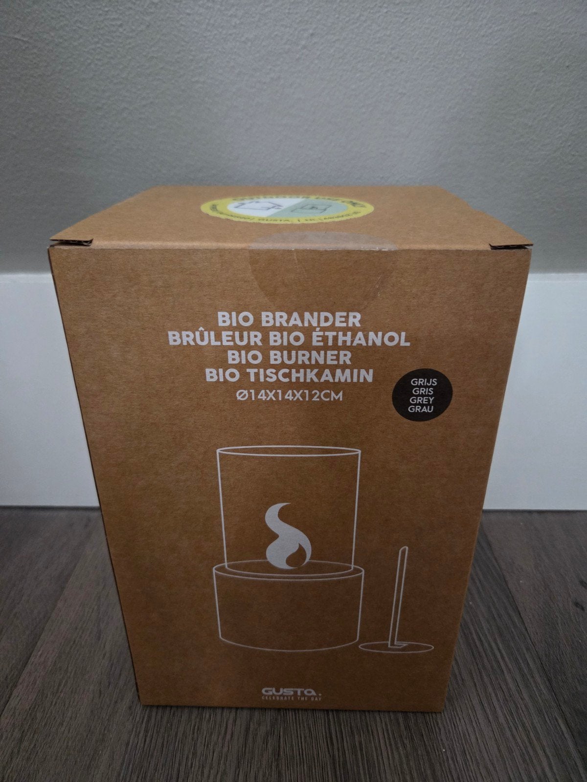 Gusto Bio Brander Bio Ethanol Tafelhaard Grijs, Ophalen, Nieuw, Vrijstaande haard, Overige soorten