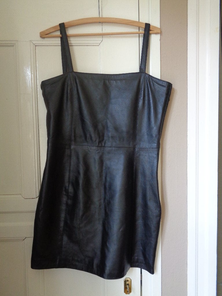 SAKI leren overgooier/jurkje:mt 40, Kleding | Dames, Maat 38/40 (M), Zwart, Ophalen of Verzenden, Zo goed als nieuw