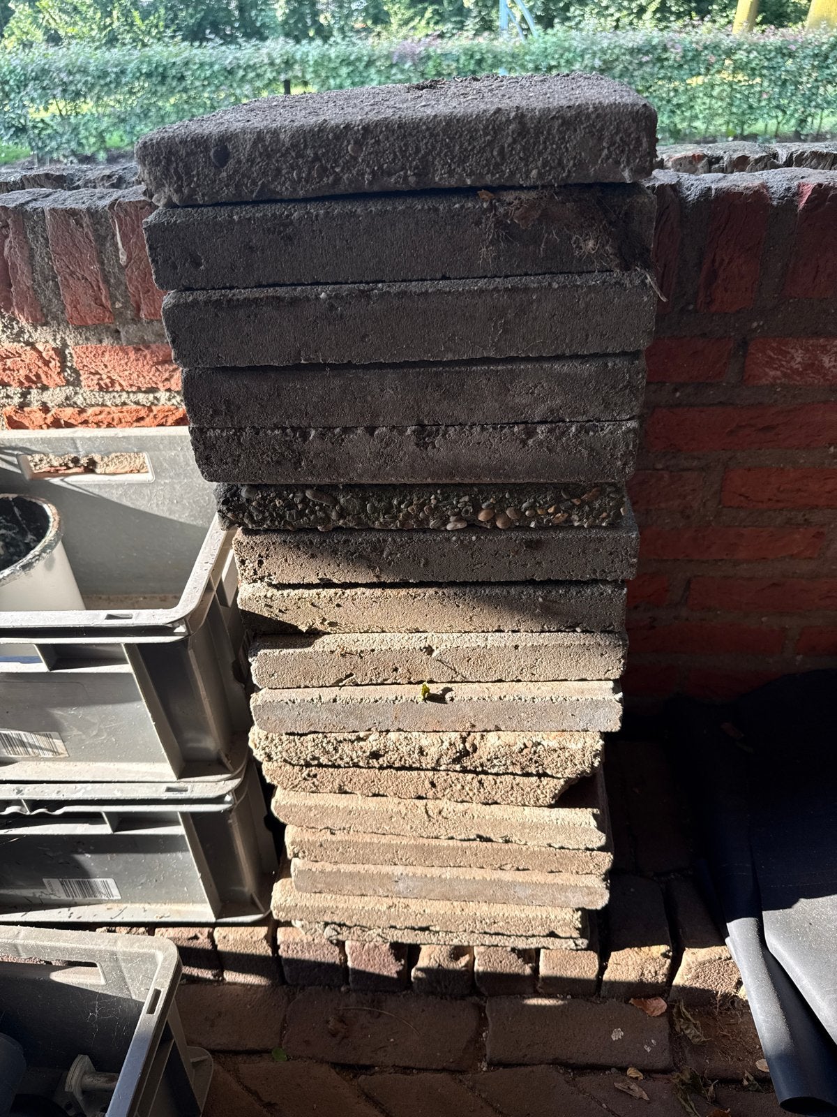 Grindtegels/beton tegels 30x30 - 17 stuks gratis af te halen, Ophalen, Gebruikt, Minder dan 5 m², Beton