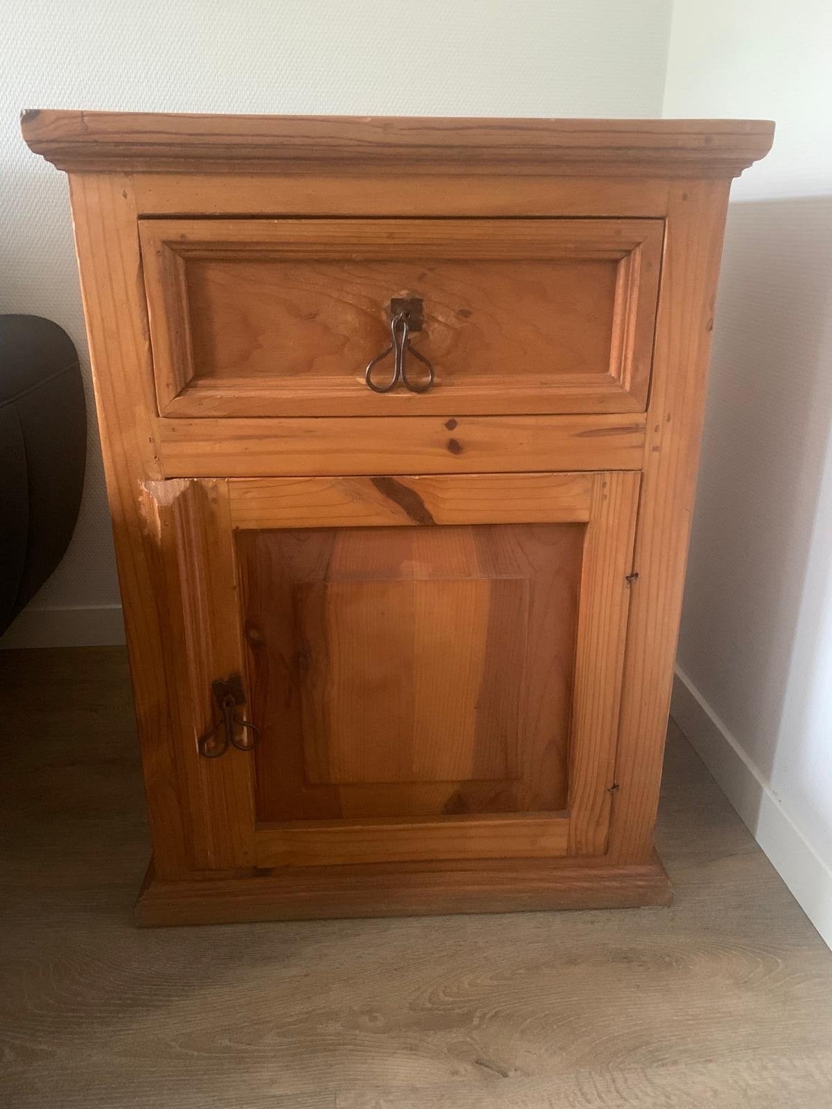 Grenen kastje met lade en deurtje, Huis en Inrichting, Ophalen, Gebruikt, 25 tot 50 cm, 50 tot 100 cm