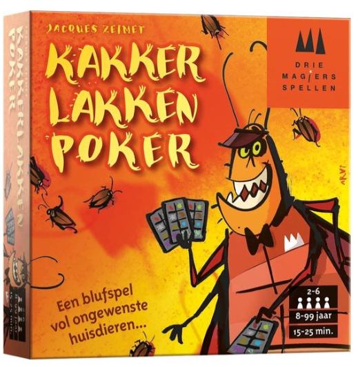 Drie Magiers Spellen - Kakkerlakkenpoker - Kaartspel 8+, Hobby en Vrije tijd, Gezelschapsspellen | Kaartspellen, Ophalen of Verzenden