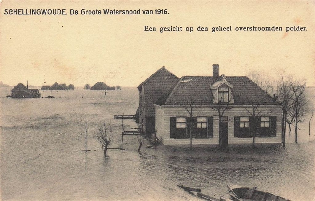702-125-035 Schellingwoude De Groote Watersnood Van 1916, Verzenden, Voor 1920, Noord-Holland