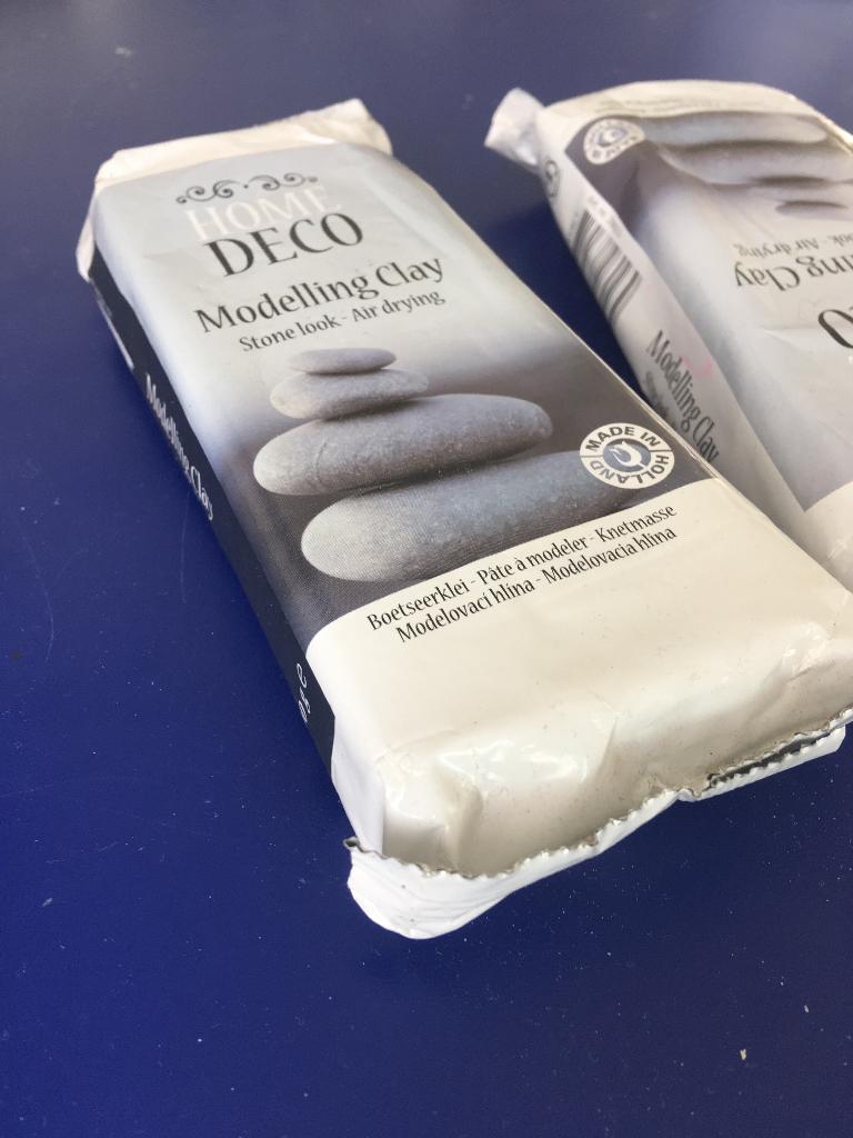 Boetseerklei Hobby Klei Grijs Stone Look -  2 x 500 gram, Overige thema's, Nieuw, Ophalen of Verzenden, Grijs