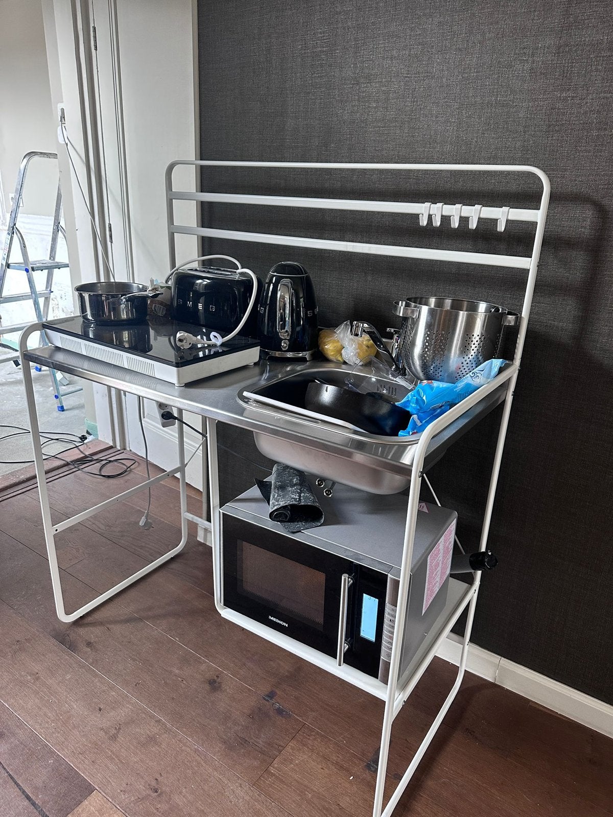 Kitchenette (ikea), Huis en Inrichting, Keuken | Complete keukens, Ophalen, Gebruikt, Wit, Enkelwandige keuken