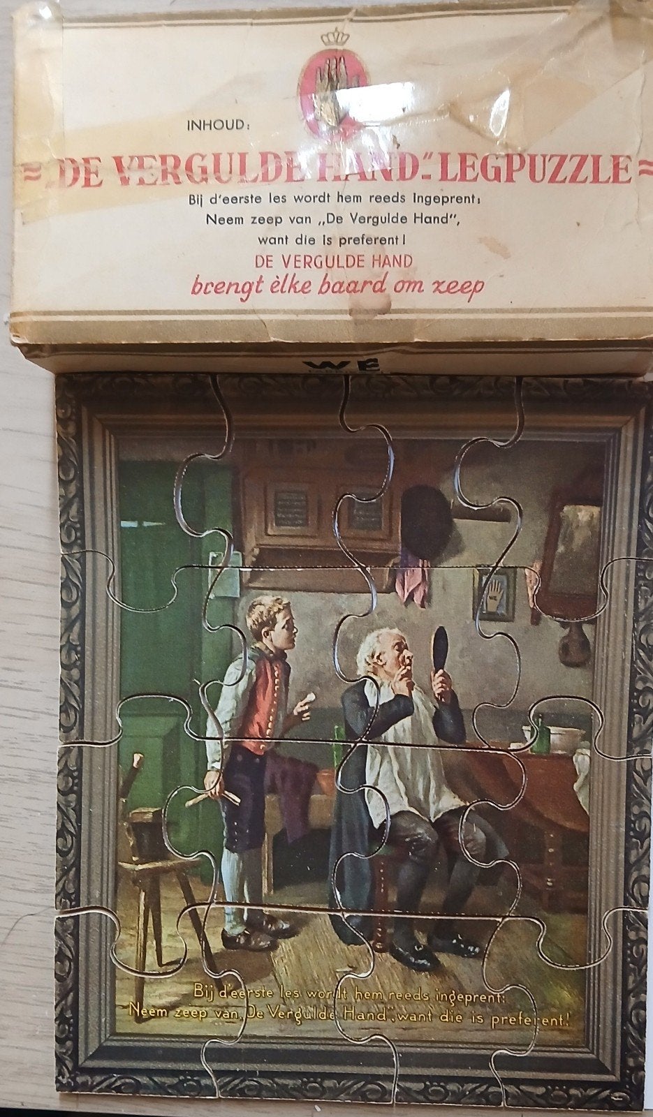 Vergulde hand legpuzzel, Ophalen, Gebruikt
