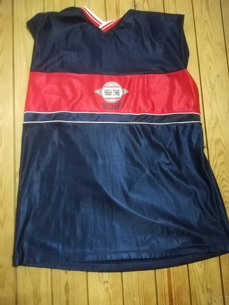 Donkerblauw sporthemd, sportsinglet mt L, Kleding | Heren, Sportkleding, Maat 52/54 (L), Blauw, Ophalen of Verzenden, Zo goed als nieuw