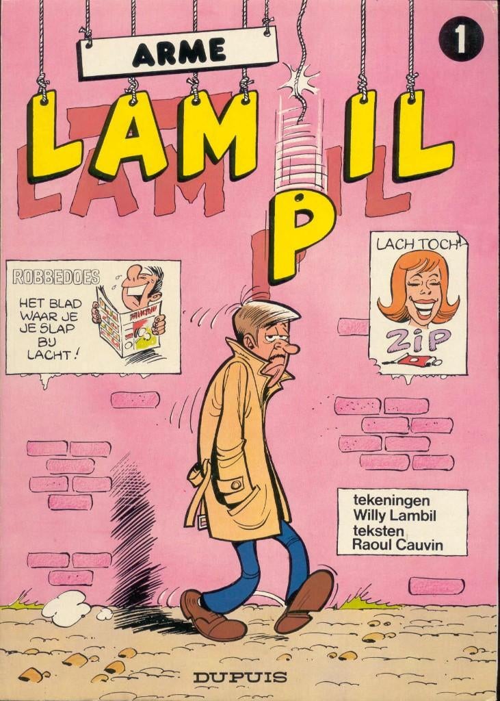 Arme Lampil, 4x SC, reeks nrs. 1 t/m 4 (uit 1977-1984), Meerdere stripboeken, Ophalen of Verzenden, Zo goed als nieuw, Lambil - Cauvin