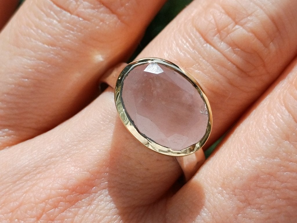 Vanoli 925 zilveren design ring met rozenkwarts maat 19,75, Sieraden, Tassen en Uiterlijk, Daiva1973@hotmail.com, Vanoli, 19 tot 20