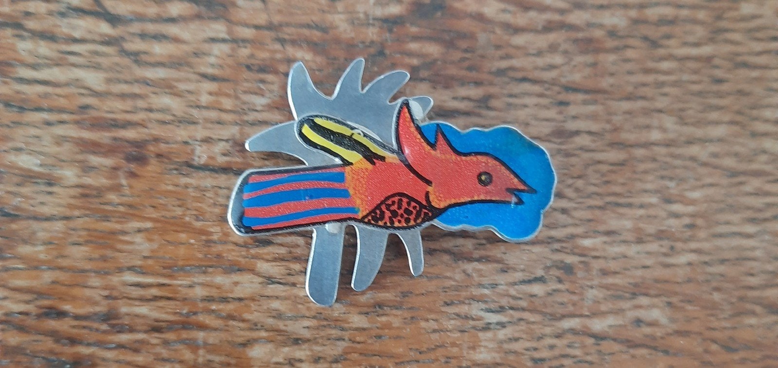 Zilveren broche - Corneille (1922-2010) KWADRAAT, Ophalen of Verzenden