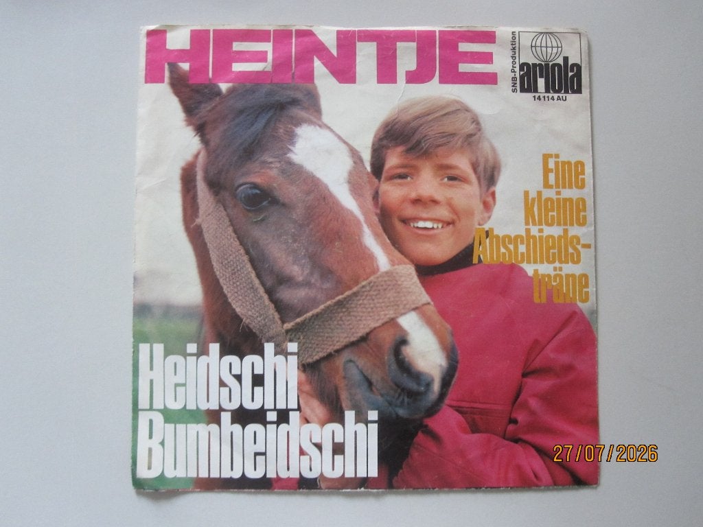 HEINTJE -  heidschi bumbeidschi - vinyl 7", Cd's en Dvd's, Vinyl Singles, Gebruikt, 7 inch, Ophalen of Verzenden, Pop