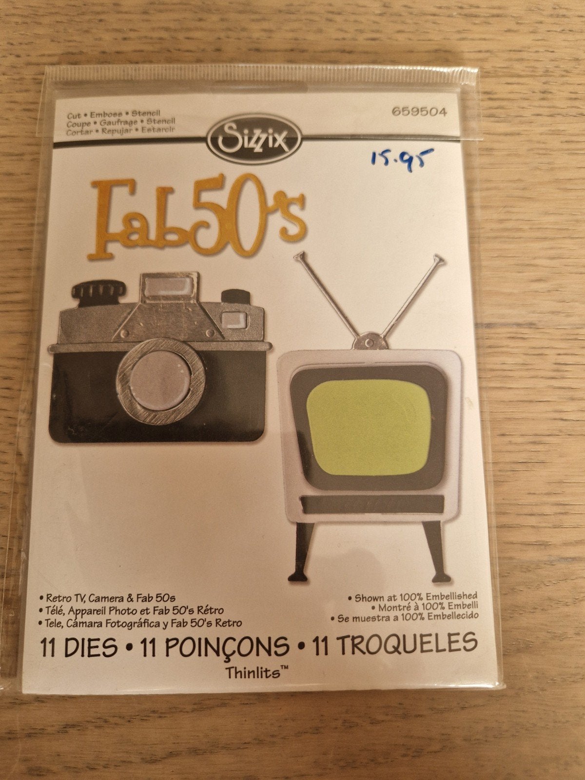 Sizzix Thinlits Dies Fab 50's Retro TV Camera Nieuw, Hobby en Vrije tijd, Kaarten | Zelf maken, Ophalen of Verzenden, Nieuw