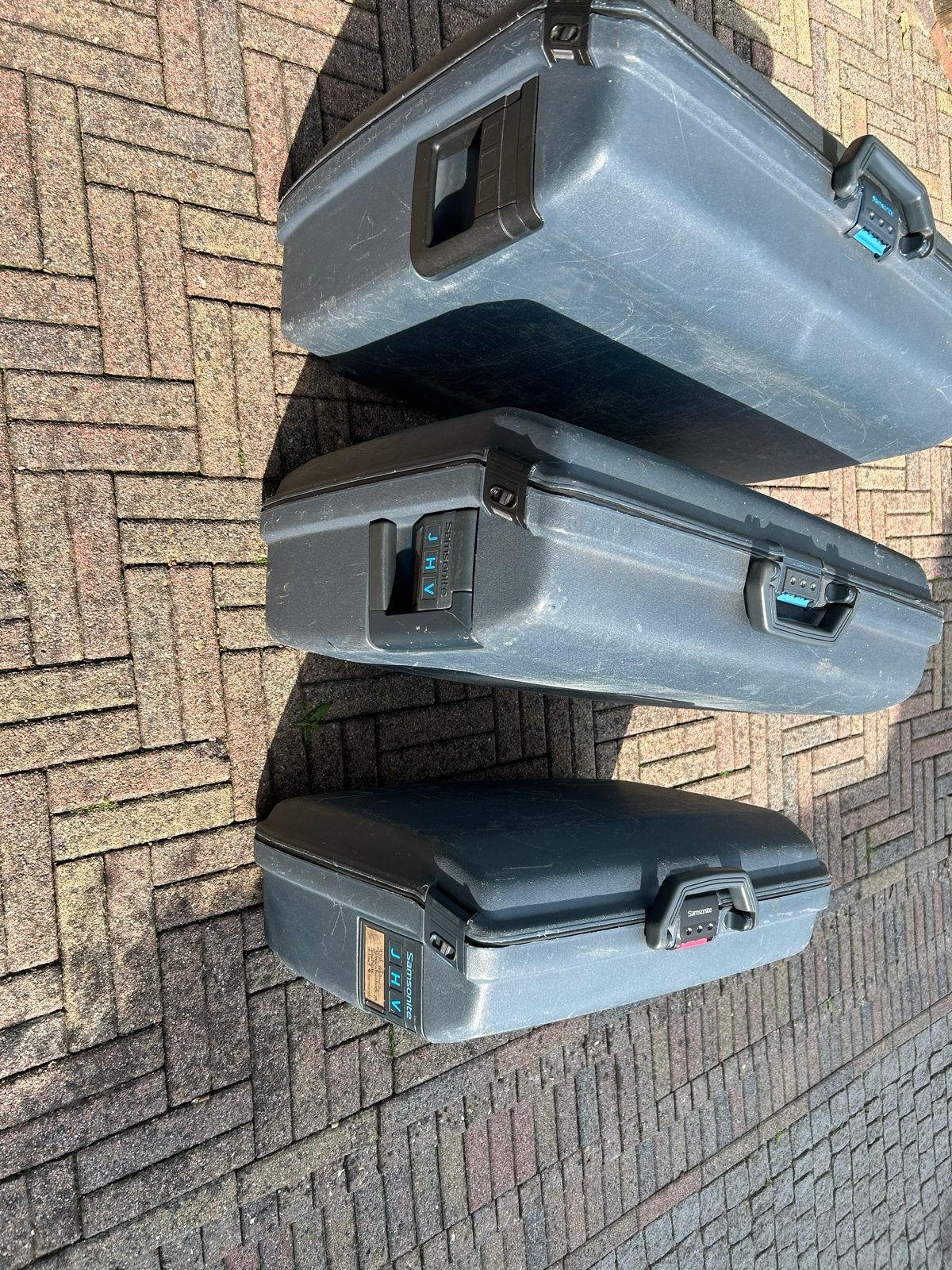 Set van 3 Samsonite Oyster koffers - Diverse maten, Ophalen, Gebruikt, Hard kunststof, 45 tot 55 cm