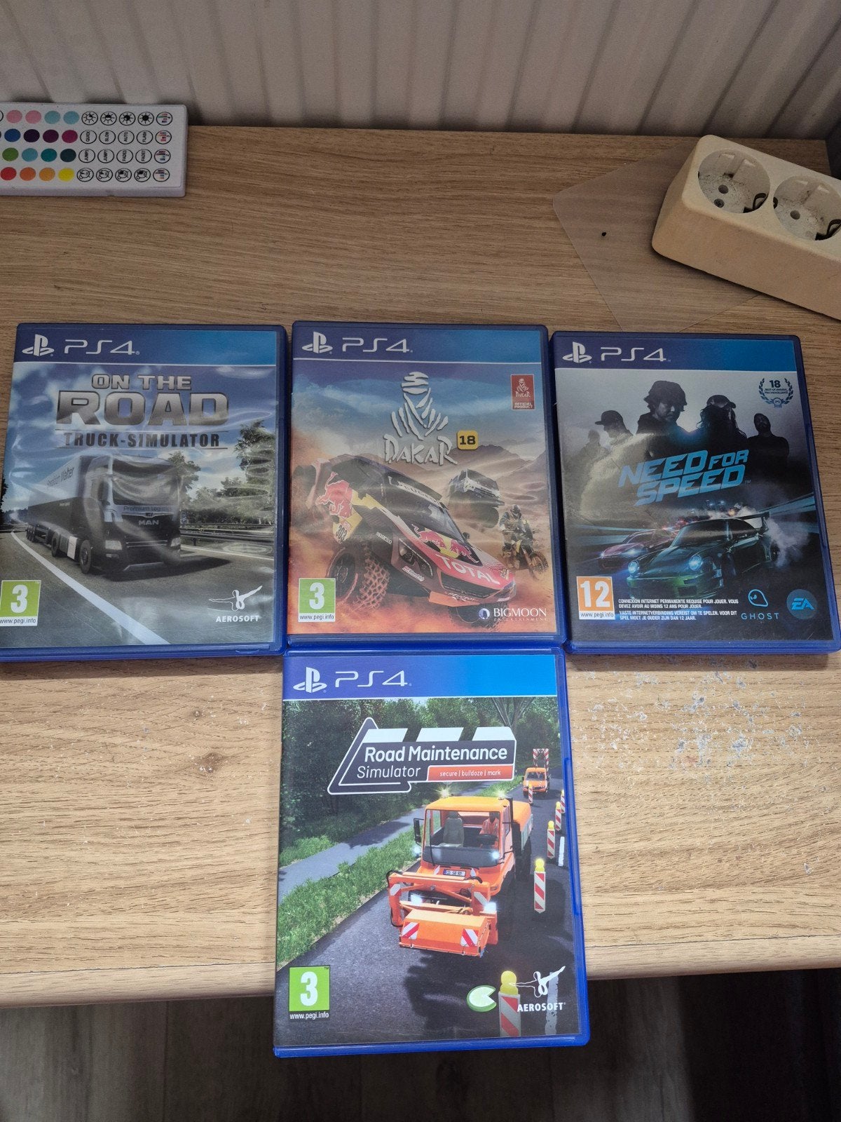 PS4 Spellen Bundel: On the Road, Dakar, Need for Speed, Road, Gebruikt, Ophalen of Verzenden, Simulatie, 3 spelers of meer