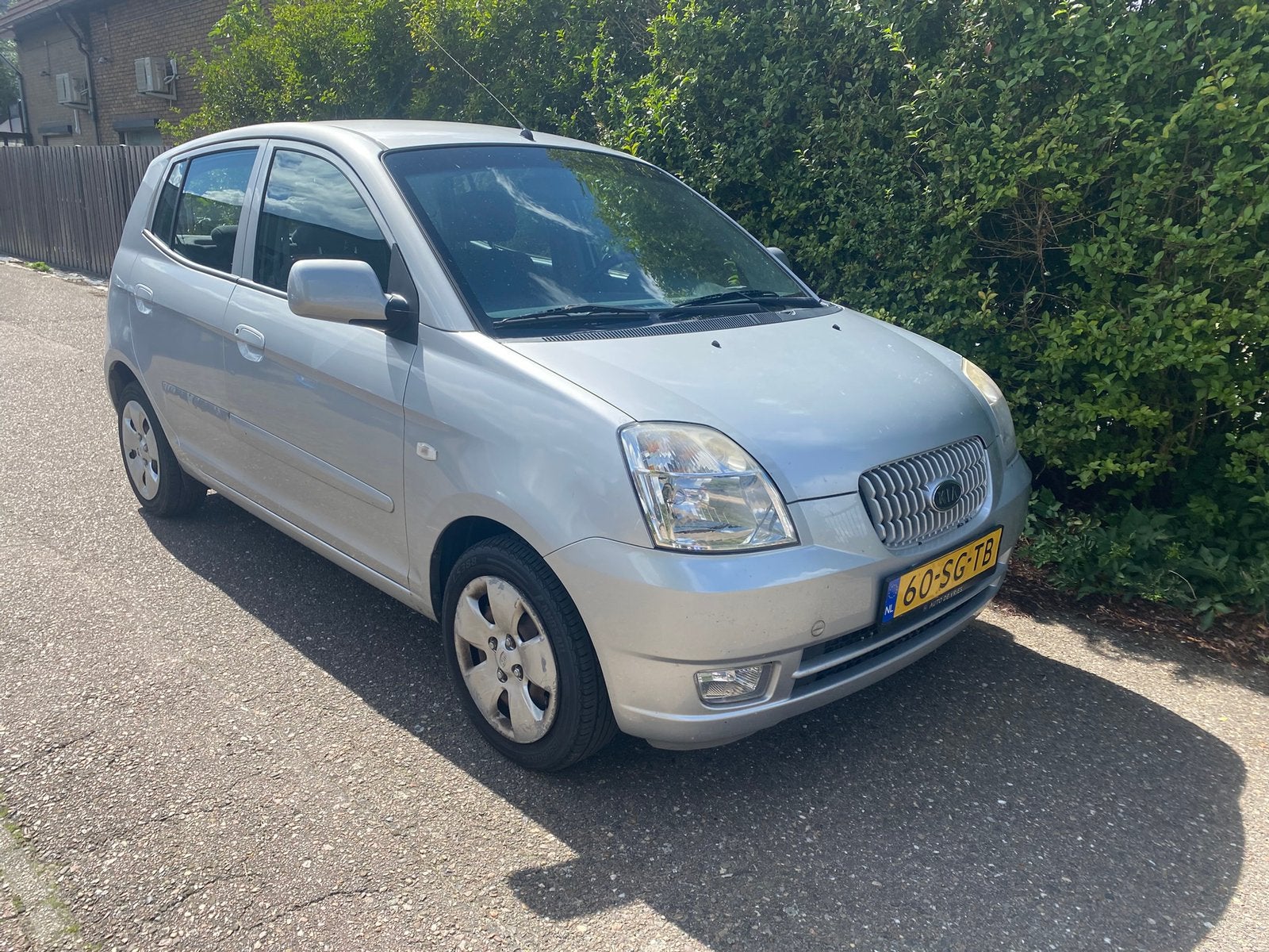 Kia Picanto 1.0 2006 airco zilver, Auto's, Voorwielaandrijving, 836 kg, 4 cilinders, 400 kg