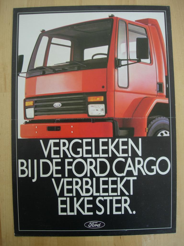 Ford Cargo Folder circa 1982, Ford, Ophalen of Verzenden, Zo goed als nieuw, Ford