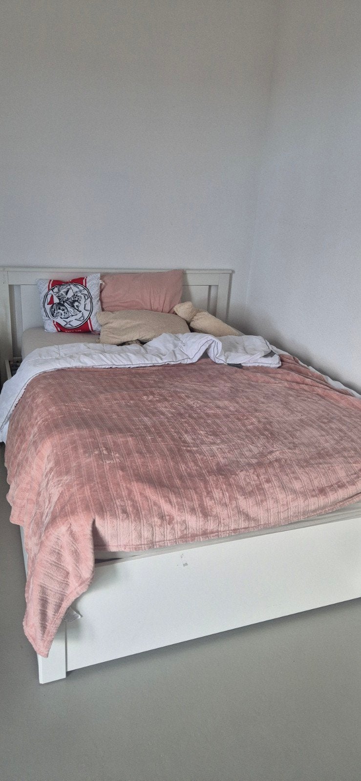 Tweepersoonsbed met opbergruimte - Wit, Huis en Inrichting, Ophalen, Gebruikt, Wit, Tweepersoons