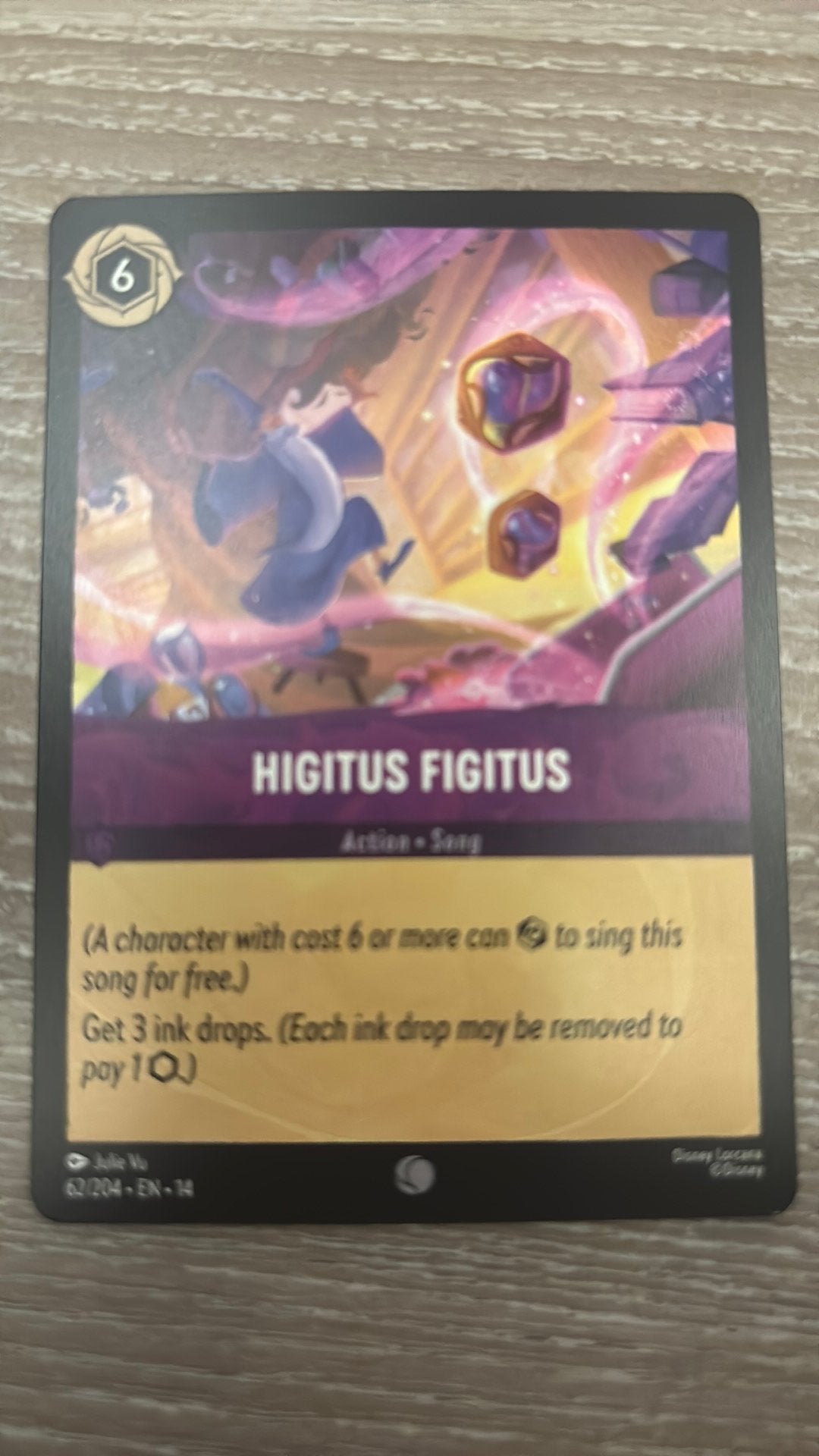 Disney Lorcana Merlin Higitus Figitus 62-204 14HPC nonfoil, Ophalen of Verzenden, Zo goed als nieuw