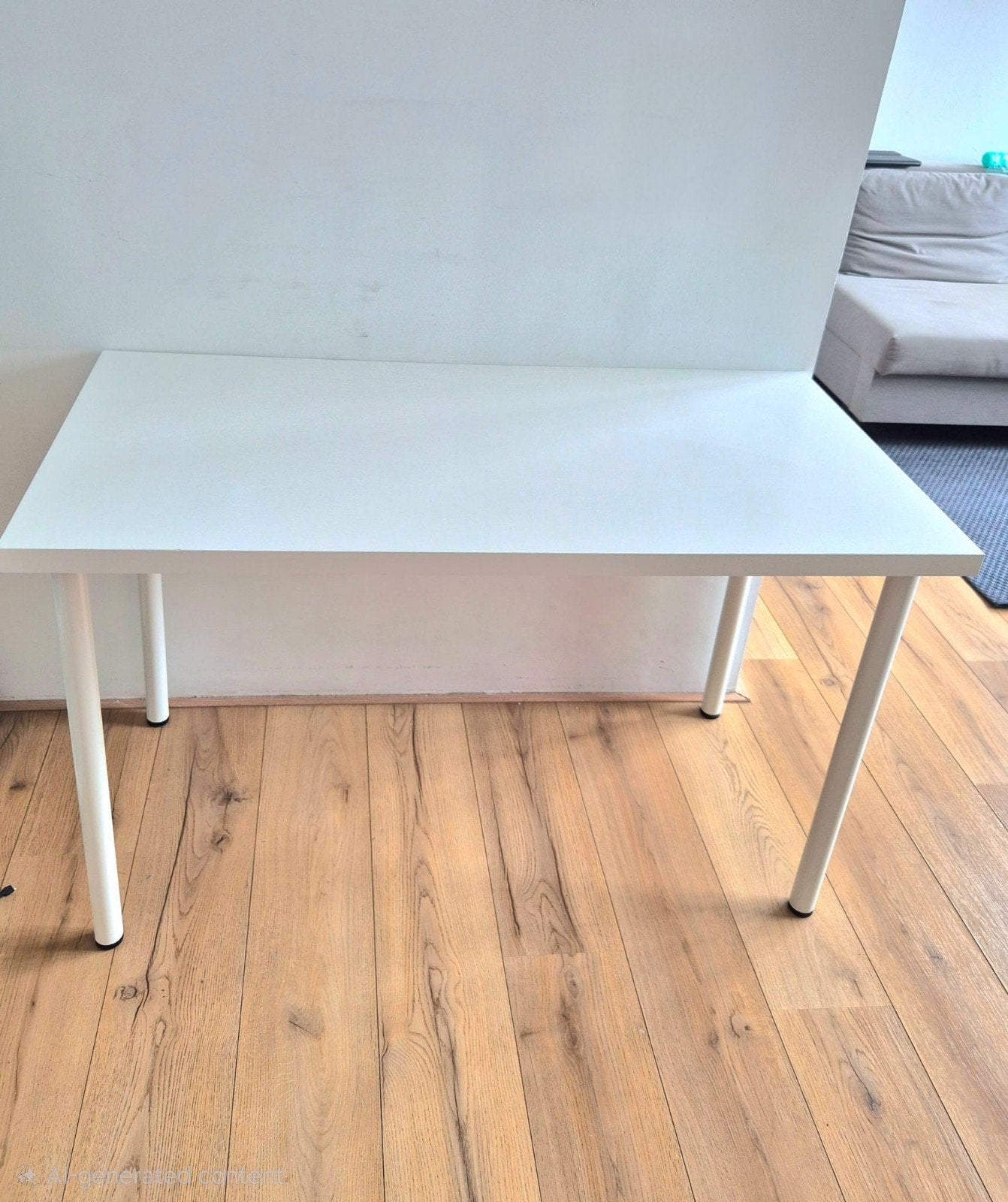 IKEA LINNMON Table / Desk – White – 100×60 cm, Ophalen, Gebruikt, 50 tot 100 cm, 100 tot 150 cm