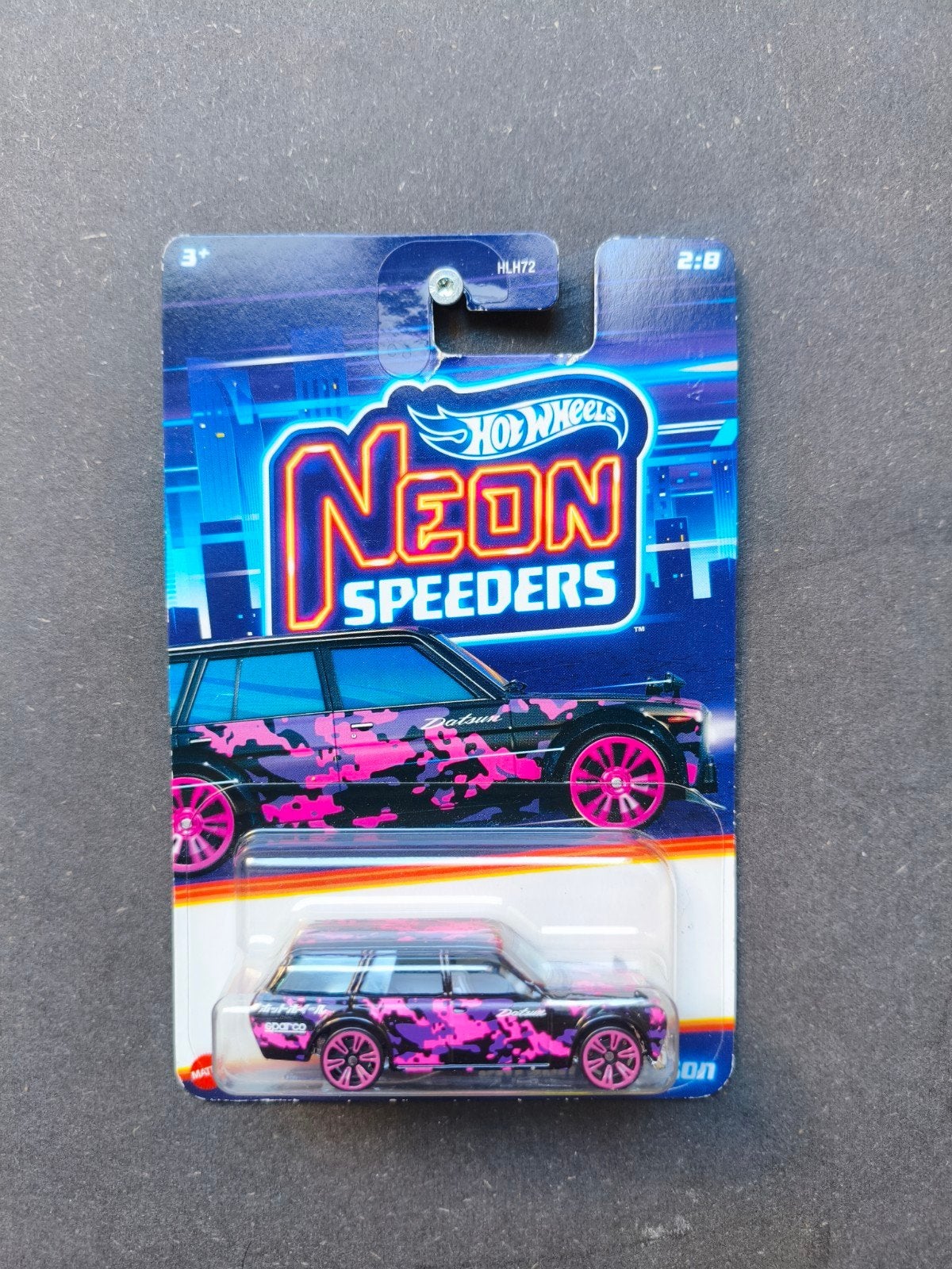 Hot Wheels Neon Speeders Datsun 510 Wagon, Ophalen of Verzenden, Nieuw, Auto