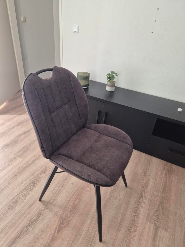 Luxor antraciete eetkamerstoelen, Huis en Inrichting, Stoelen, Ophalen, Zo goed als nieuw, Grijs