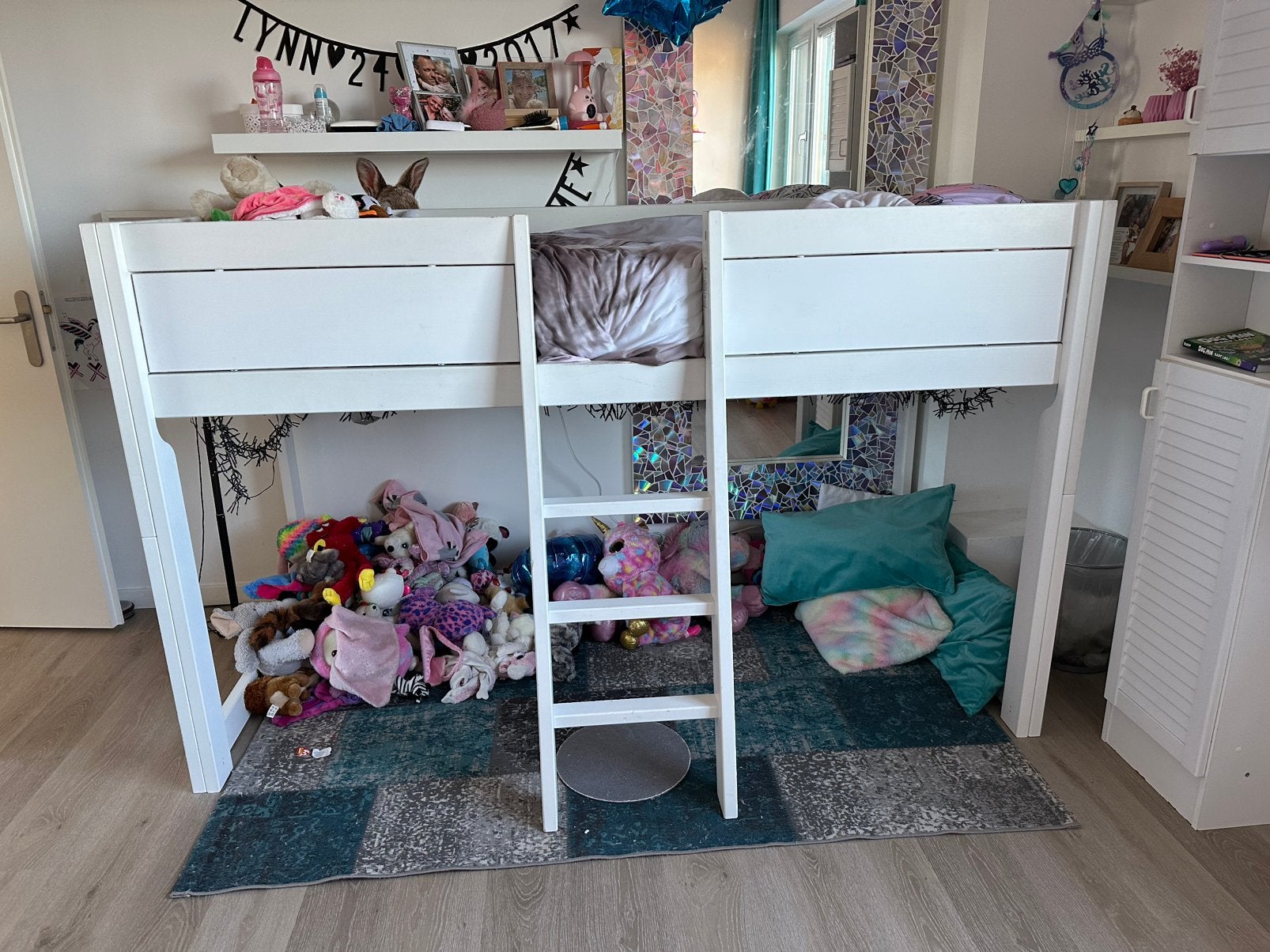 Lifetime 4-in-1 bed hoogslaper halfhoogslaper laag, Ophalen, 85 tot 100 cm, Gebruikt, Hoogslaper of Stapelbed