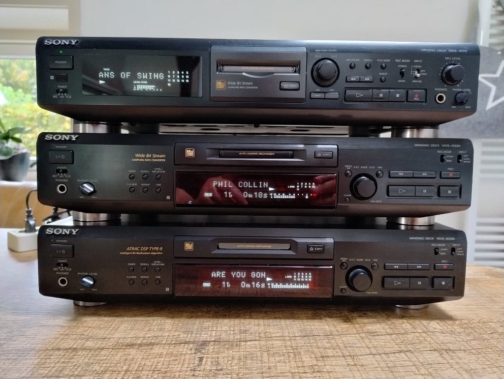Sony Minidisc Recorder: MDS-JE530, MDS-JE520, MDS-JE510, Ophalen of Verzenden, Minidisc-recorder
