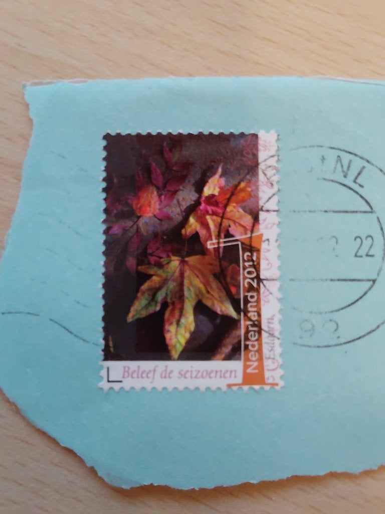 2012 Beleef de seizoenen herfstbladeren, Verzenden, Gestempeld