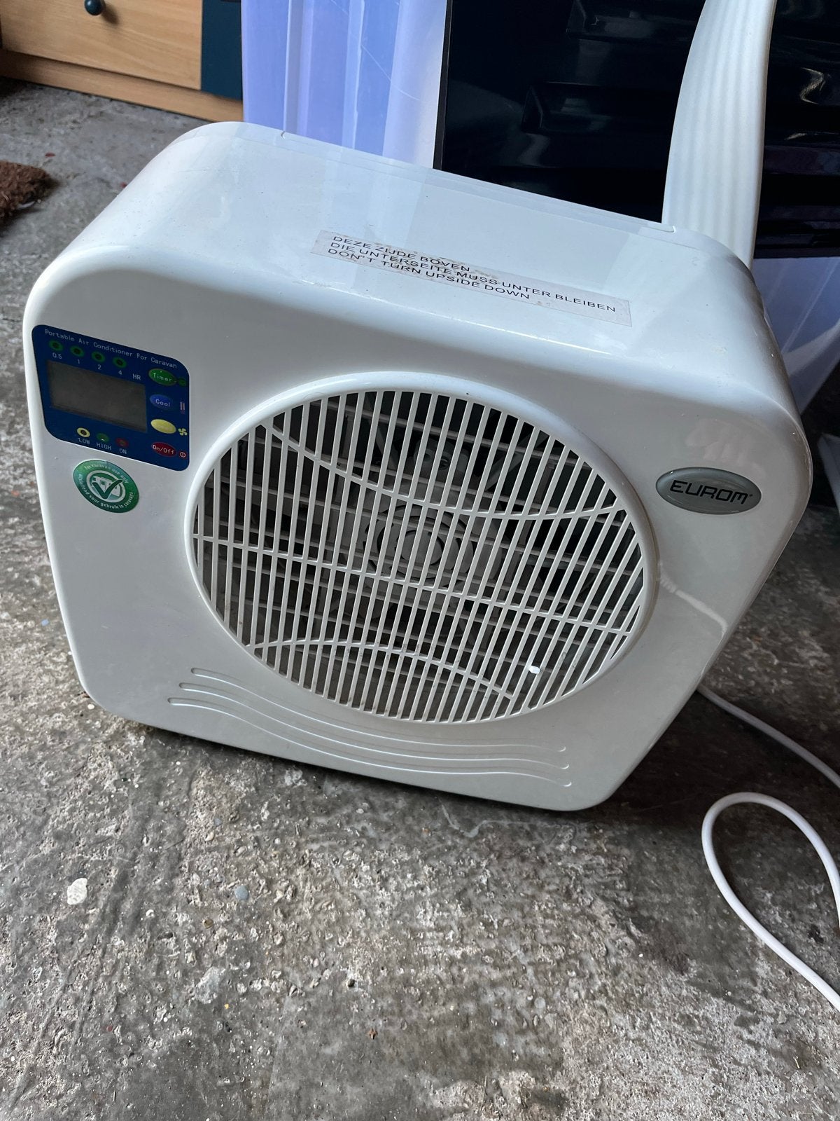 Eurom AC2401 Split Airconditioning met gebruikerssporen, Ophalen, Gebruikt, Minder dan 60 m³, Koelen en Ontvochtigen