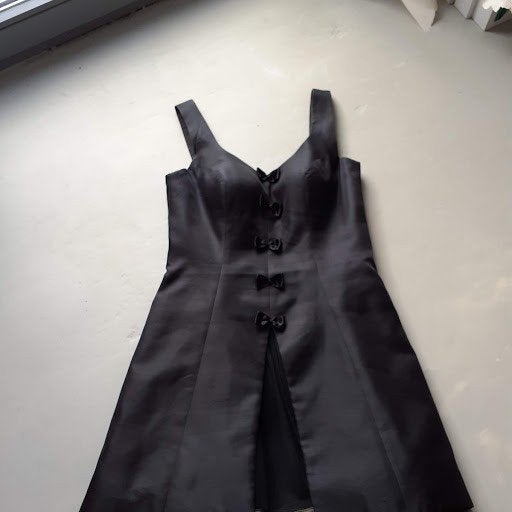 gala of coacktail jurk 36/38 zwart zijde, wijde rok, Frans, Palais Royal, Zwart, Ophalen of Verzenden, Zo goed als nieuw
