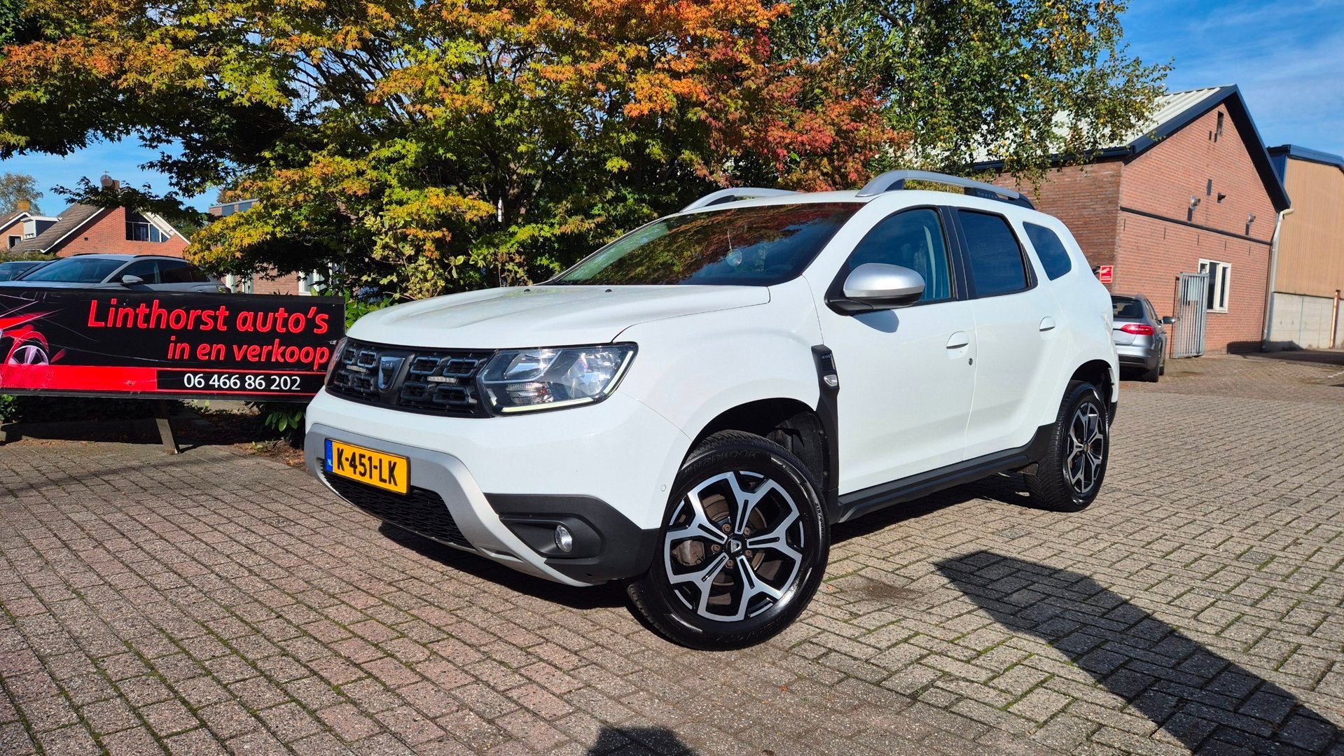 Dacia Duster 1.3 TCe 4x4 Prestige CLIMA-NAVI-11-2020, Auto's, Gebruikt, 4 cilinders, Wit, 1306 kg