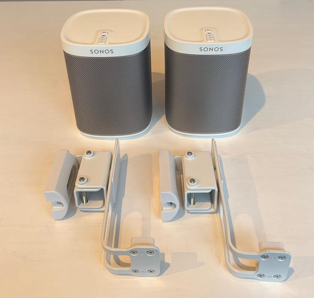 2x Sonos Play 1 Wit + Muurbeugels, Audio, Tv en Foto, Luidsprekers, Ophalen of Verzenden, Zo goed als nieuw, Center speaker, Sonos