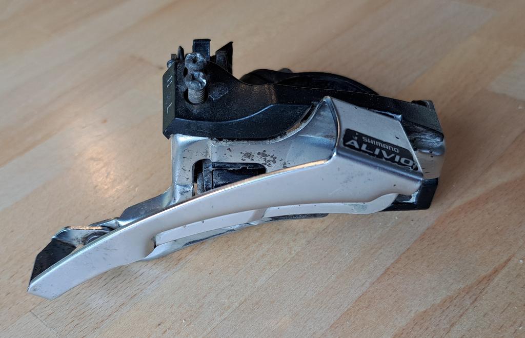 Shimano Alivio voorderailleur, Gebruikt, Staal, Ophalen of Verzenden, Racefiets