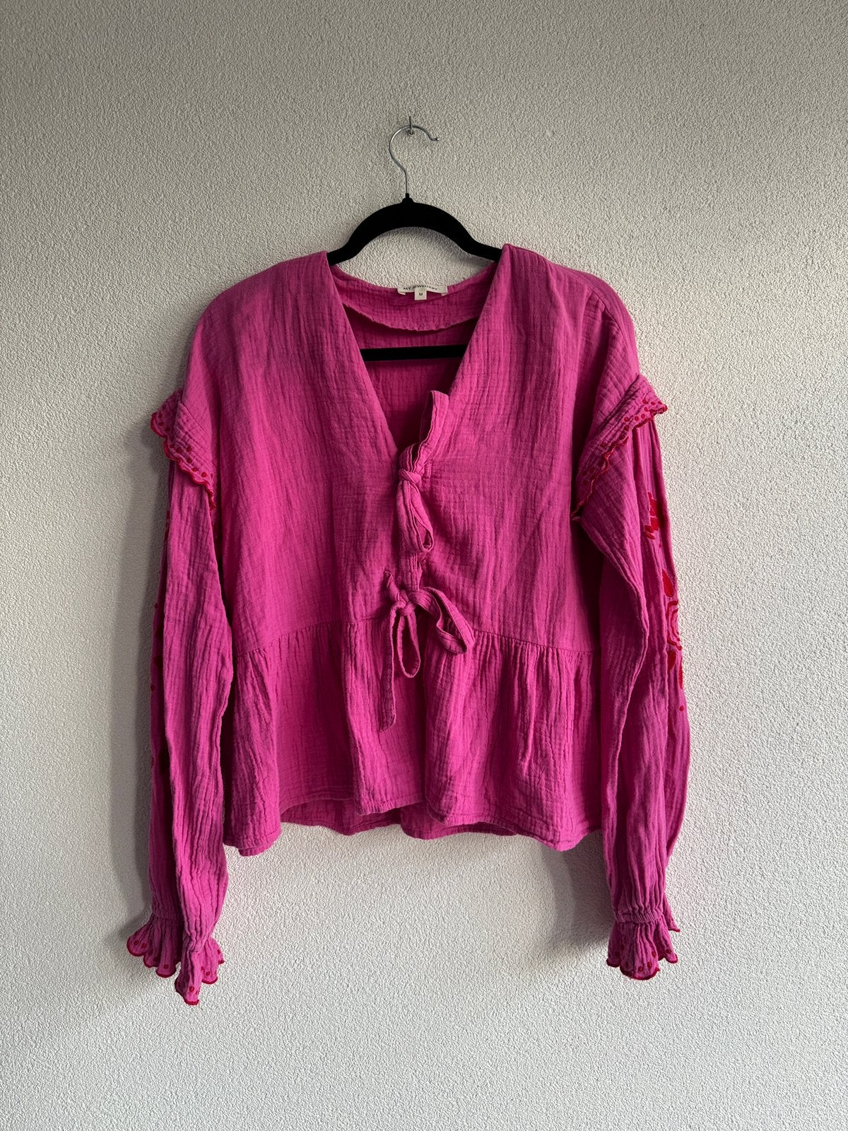 My Jewellery mousseline katoenen blouse met borduursels, Kleding | Dames, Ophalen of Verzenden, Zo goed als nieuw, Roze, My Jewellery