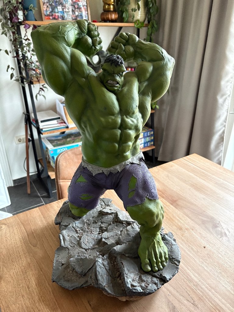 Sideshow hulk avengers exclusive edition 2 hoofden, Ophalen of Verzenden, Zo goed als nieuw, Film, Beeldje, Replica of Model