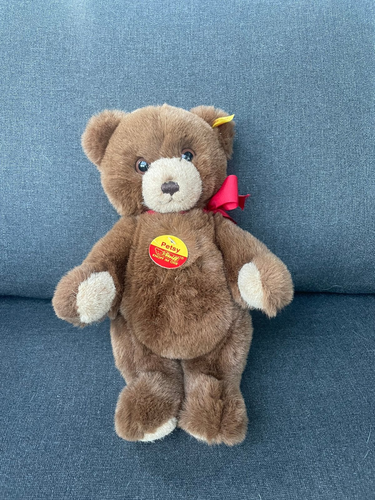 Steiff beer Petsy, Ophalen of Verzenden, Zo goed als nieuw, Stoffen beer, Steiff