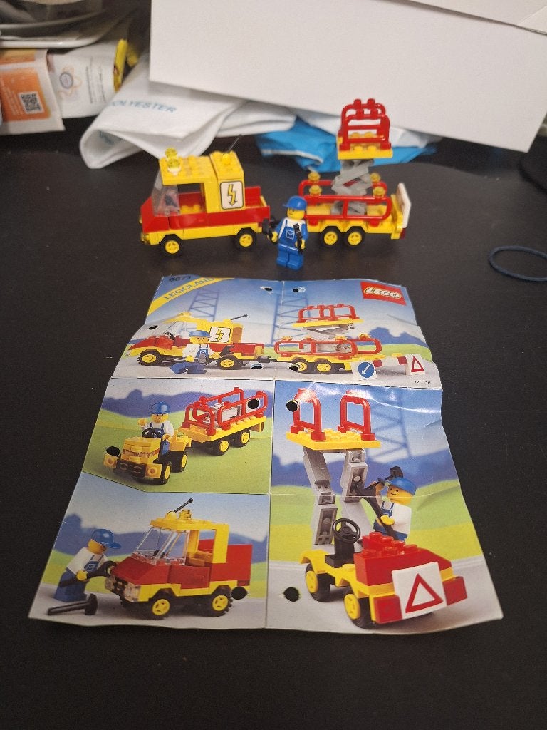Oude Lego set 6671 Utility Repair Lift+ instructies uit 1989, Ophalen of Verzenden, Gebruikt