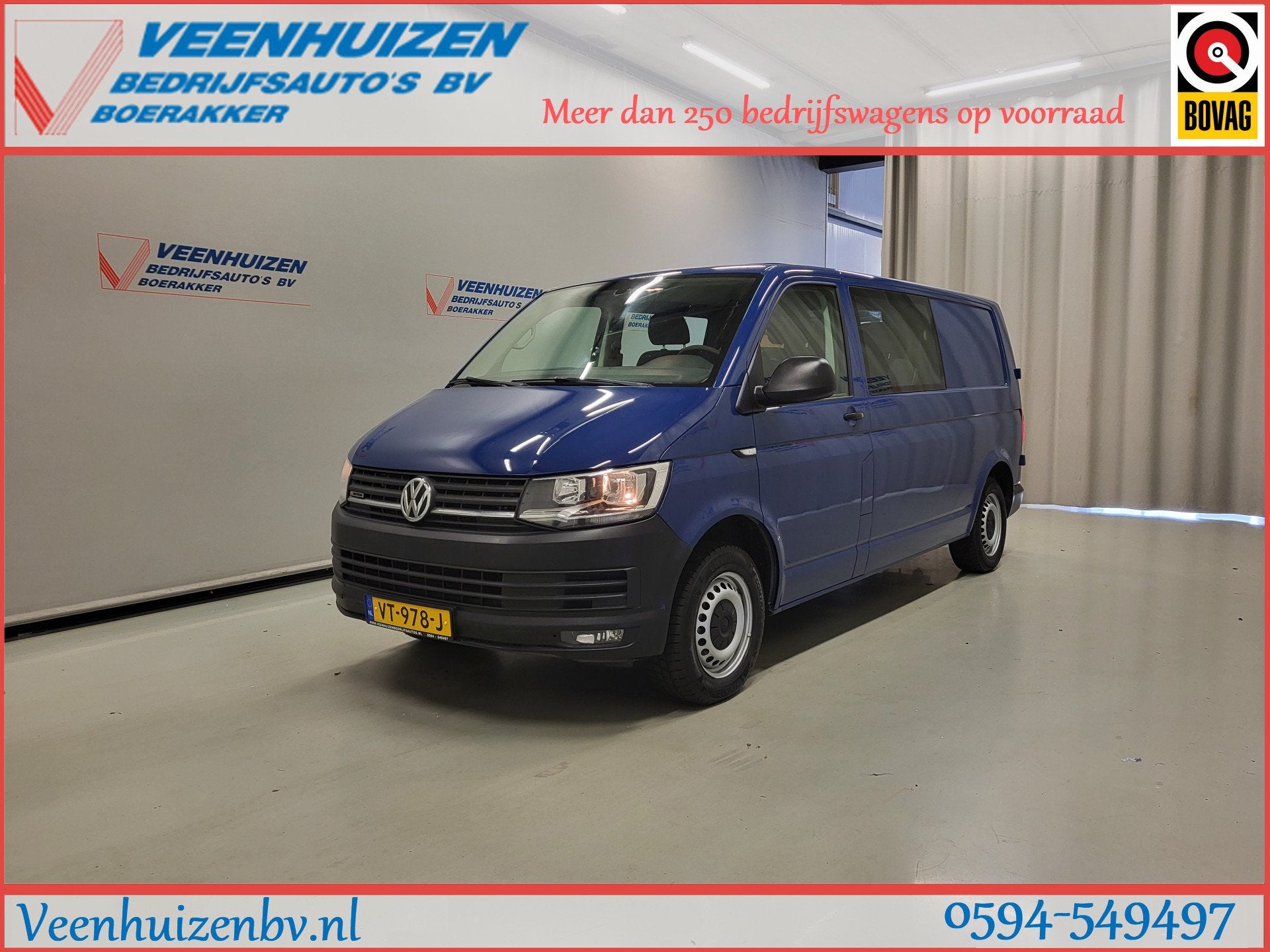 Volkswagen Transporter 2.0TDI 140pk L2/H1 4Motion DubbeleCab, Auto's, 13 km/l, Euro 5, Gebruikt, 4 cilinders