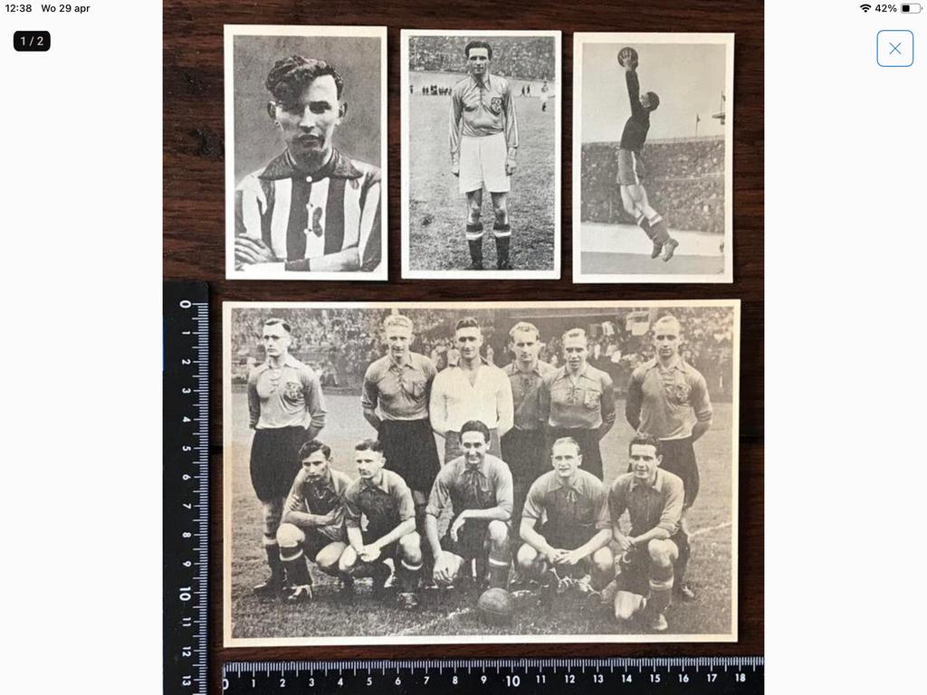 Oude Voetbalplaat  Nieuw Voetbalglorie met Abe Lenstra 1947, Verzamelen, Ophalen of Verzenden, Zo goed als nieuw, Poster, Plaatje of Sticker