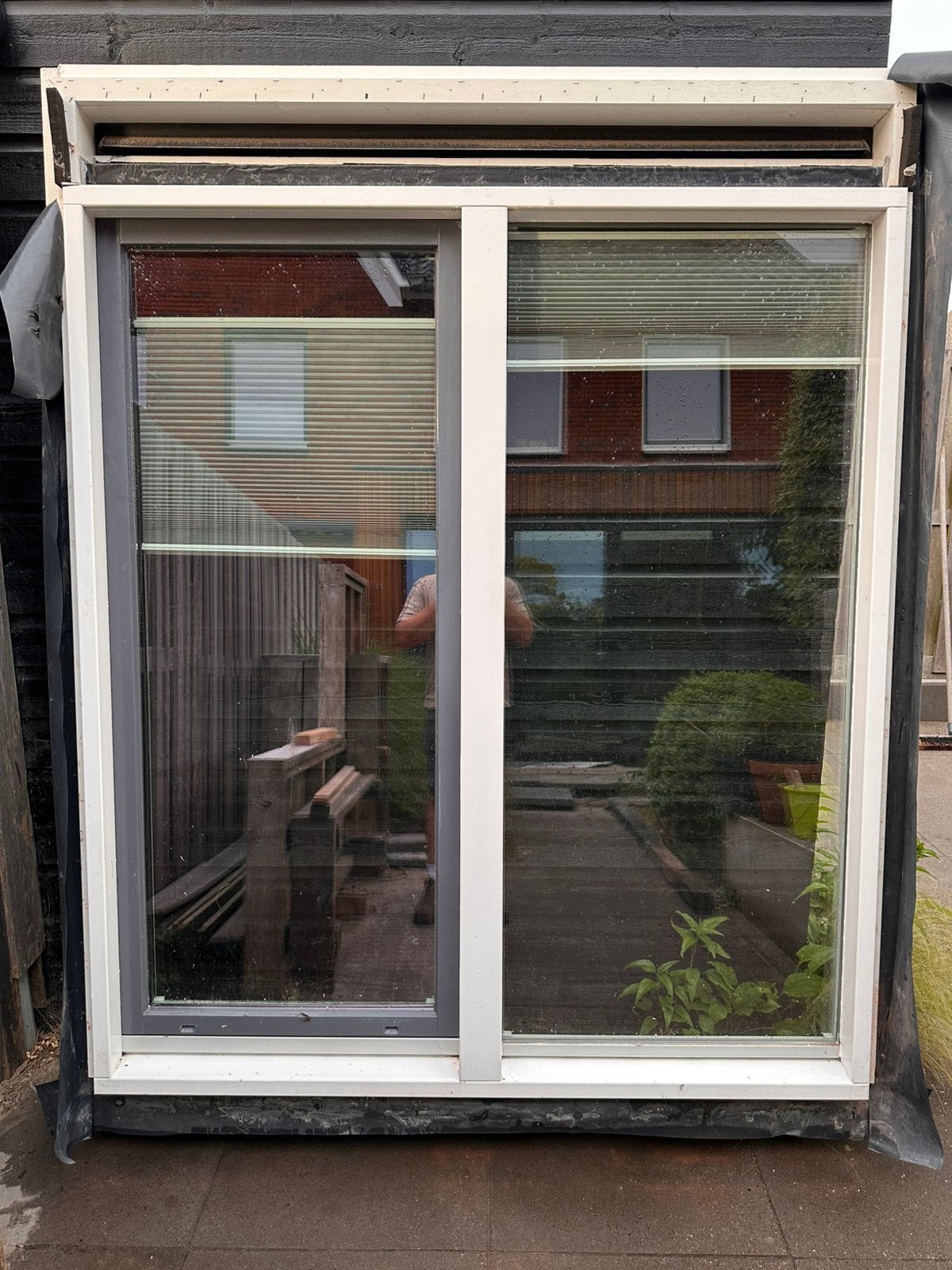 Hardhouten kozijn met draaikiepraam inclusief HR++ glas, Doe-het-zelf en Verbouw, Kozijnen en Schuifpuien, Ophalen, Zo goed als nieuw