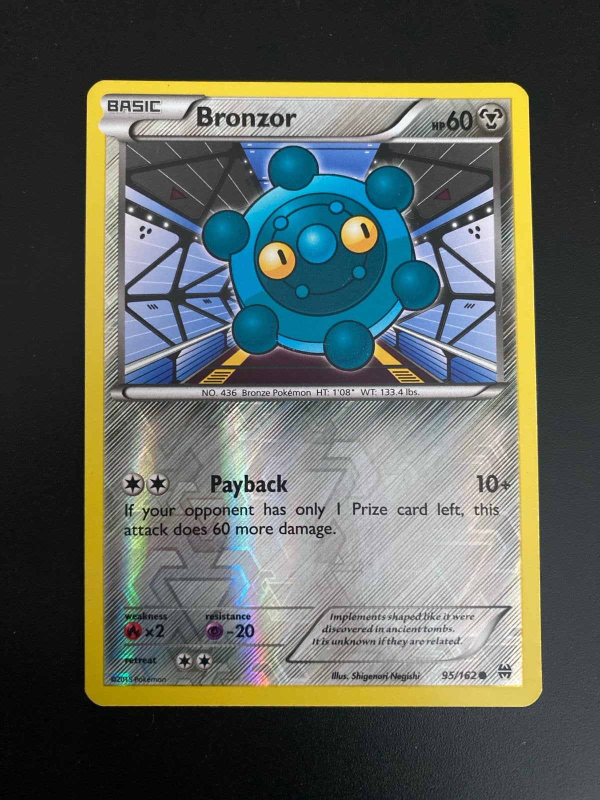 Bronzor 95/162 Rev. Holo XY BreakThrough (2015), Ophalen of Verzenden, Zo goed als nieuw, Losse kaart, Foil
